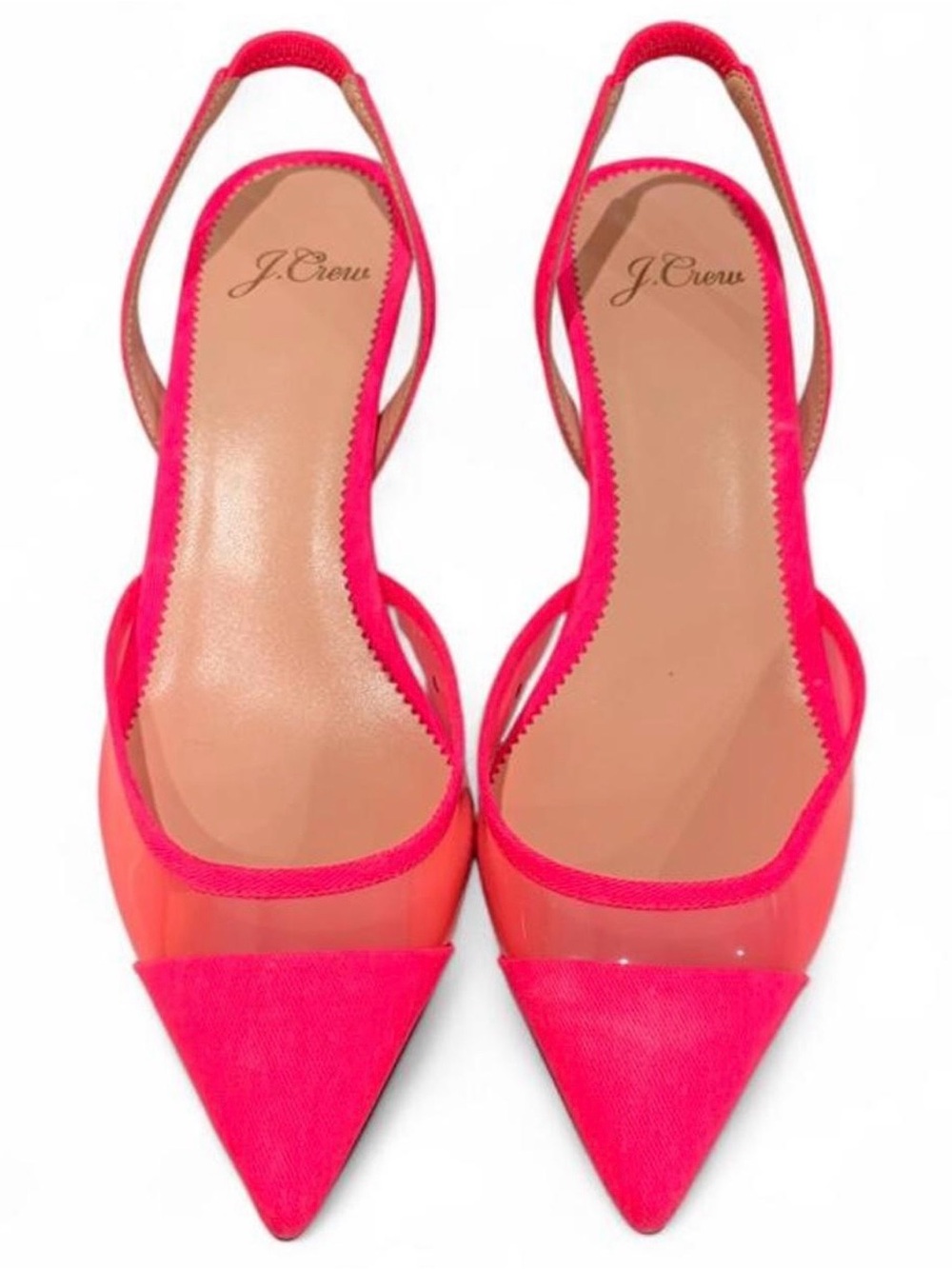 J. Crew Sophia Kitten Heel Slingbacks | Hot Pink | Size 8